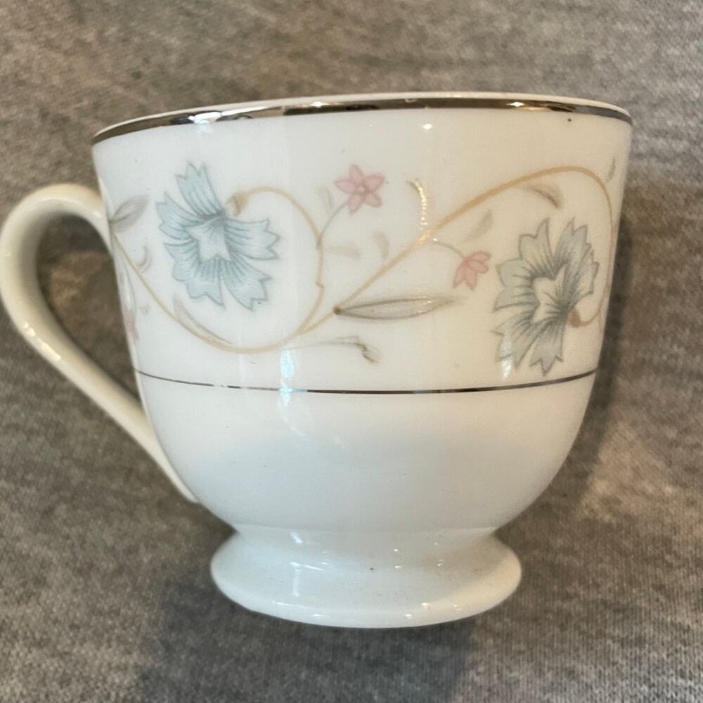 English Garden China 1221 Cup W/Platinum Trim